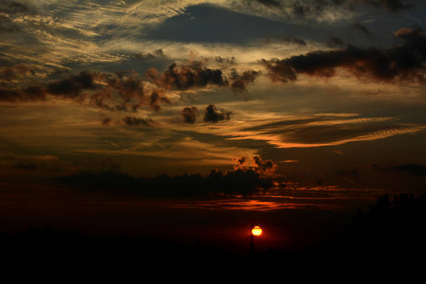 istock dark mysterious colors in the sky during surise dawn 865166798