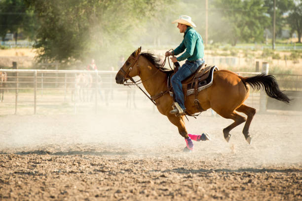 istock Cowboy Barrel RAcing In The Arena At A Local Rodeo 865176830