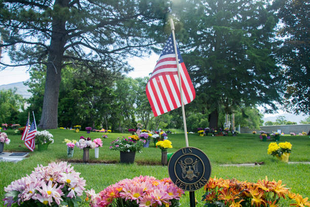 istock american flag and flowers for memorial day 865186532
