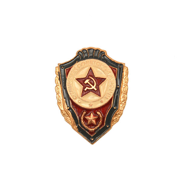 Badge of Soviet Army isolated on white