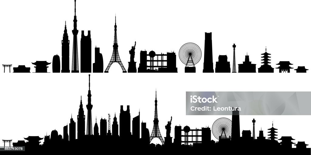 Tokyo (All Buildings Are Complete and Moveable) Tokyo. All buildings are complete and moveable. Tokyo - Japan stock vector