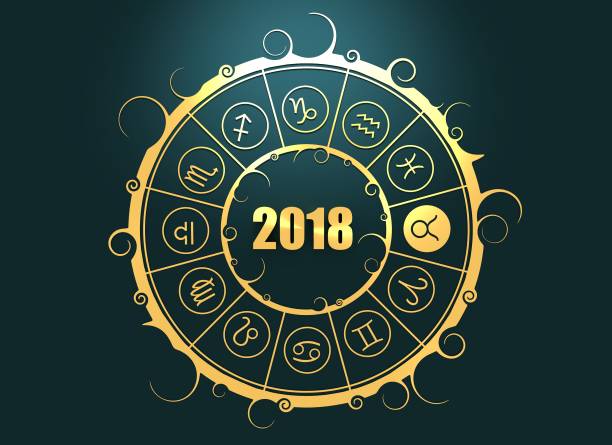 istock Astrology symbols in circle. Bull sign 865193234