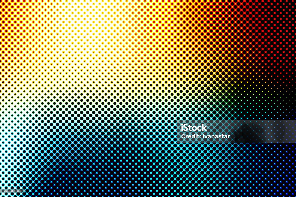 Colorful Halftone Abstarct Background with Rainbow Colors Abstract background with dots Orange Color Stock Photo