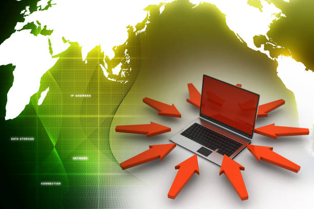 istock Laptop around the arrow mark 865200584