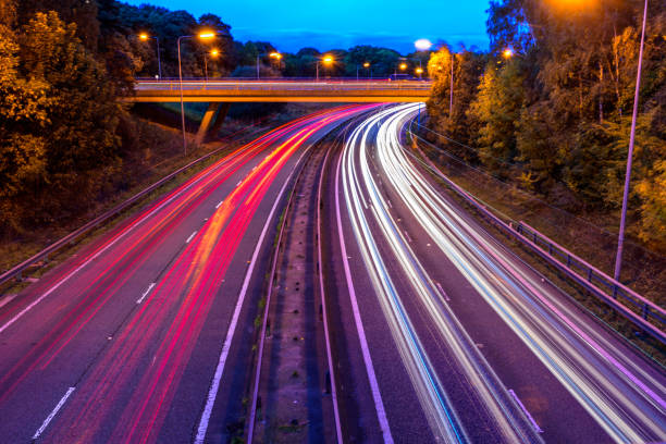 istock Night View of UK Motorway Highway Traffic 865216656