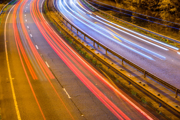 istock Night View of UK Motorway Highway Traffic 865216736