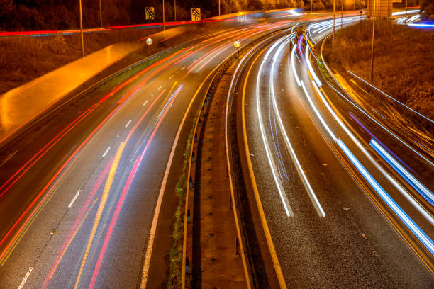 istock Night View of UK Motorway Highway Traffic 865216846