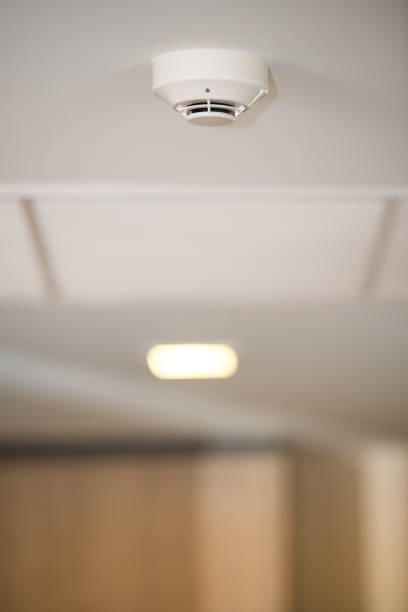 istock fire alarm of fire detector on a ceiling 865220852