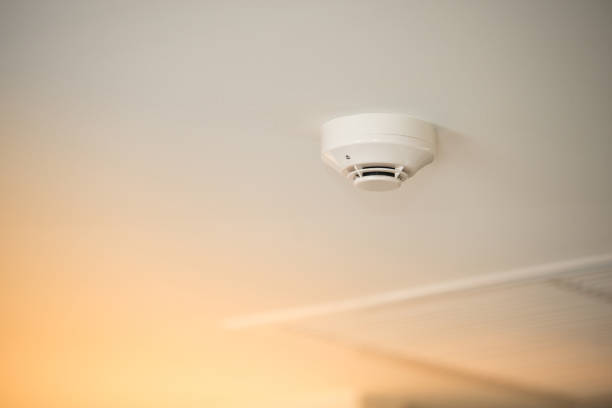 istock fire alarm of fire detector on a ceiling 865220868