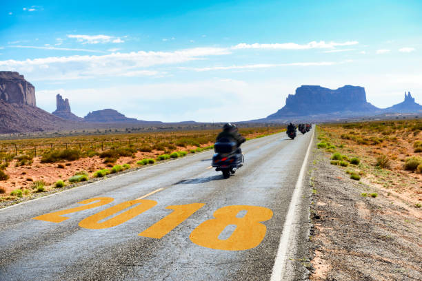 istock Motorbikers traveling to New Year 2018 865226922