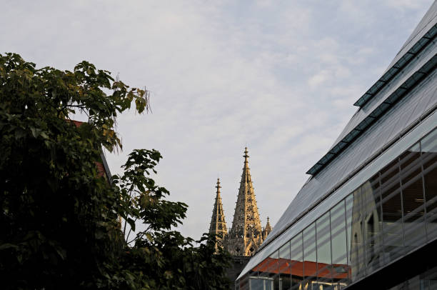istock view to eastern spires of Ulm Minster 865227290