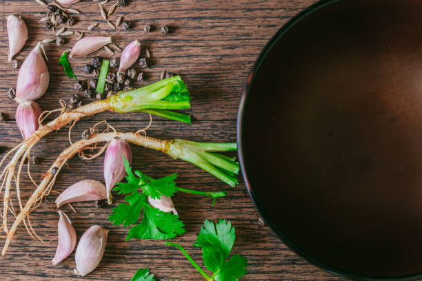 istock Thai food herb ingredient with space for text 865227308