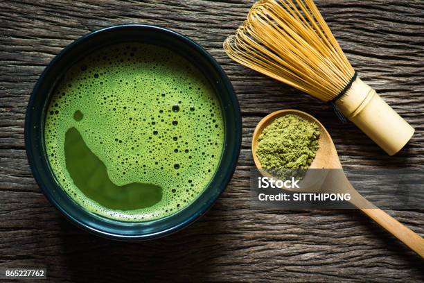 Photo libre de droit de Thé Vert Matcha banque d'images et plus d'images libres de droit de Thé Matcha - Thé Matcha, Couleur noire, Thé - Boisson chaude