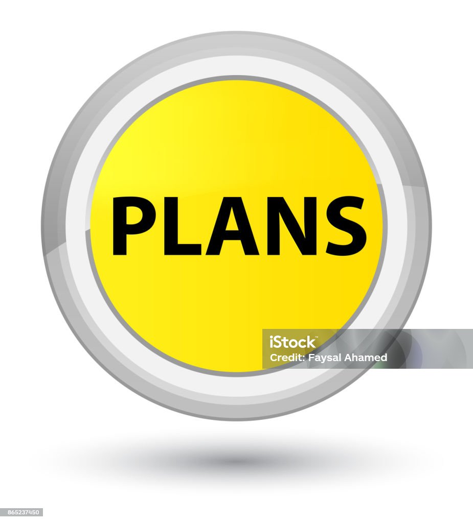 Plan 1 Button Plans Prime Yellow Round Button Stock Illustration - Download Image Now ...