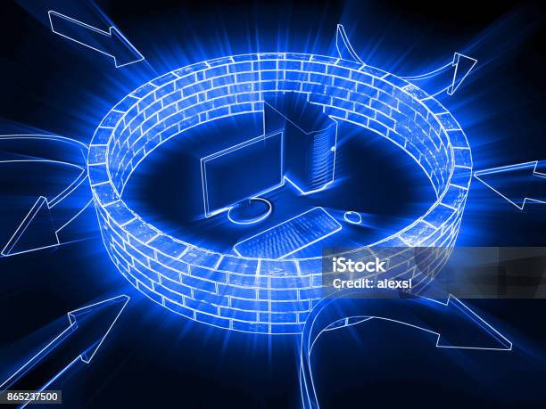 Computer Break Firewall Computer Network Security Firewall Cyber Data Center Stock Photo ...