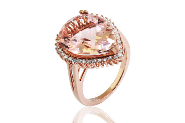 istock pink diamond ring  jewelry with gemstone 865238208