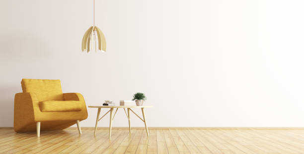 istock Interior with armchair and coffee table 3d rendering 865240390