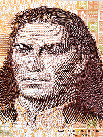 Tupac Amaru II portrait from Peruvian money