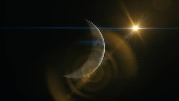 istock New Moon in Space 3D Illustration 865241866