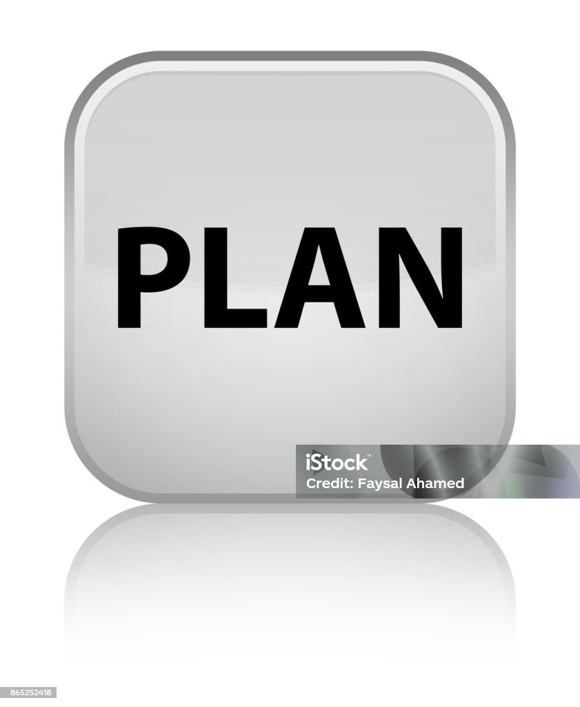 Plan 1 Button Plan Special White Square Button Stock Illustration - Download Image ...