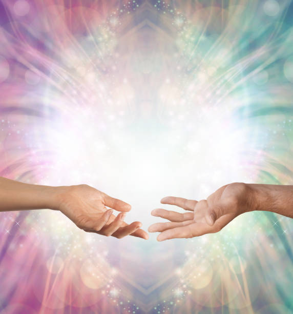 istock Male and Female energy merging 865253744