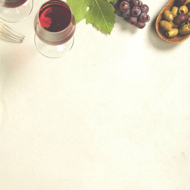 istock Wine appetizers set: French cheese selection, grapes and walnuts on concretebackground 865257128
