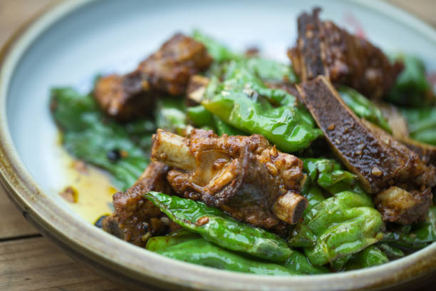 istock pork rib stir fried with green pepper 865260026