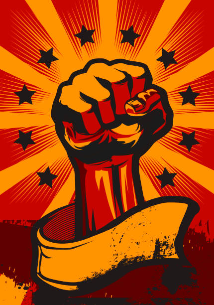 Revolution Poster in Retro Style. Revolution Poster in Retro Style. Vector Illustration. revolution stock illustrations