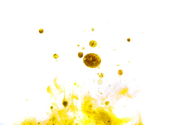 istock Acrylic colors and ink in water. Abstract frame background. Isolated on white 865269312
