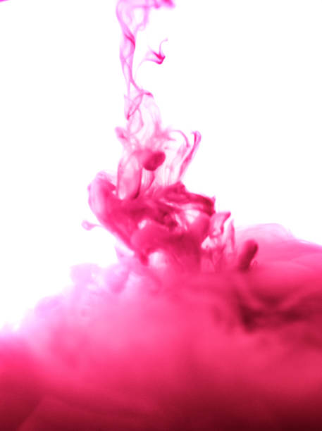 istock Acrylic colors and ink in water. Abstract frame background. Isolated on white 865271080