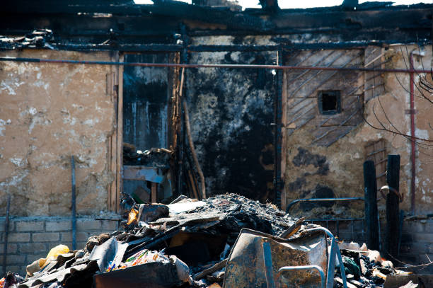 istock Ruins of house after fire 865275832