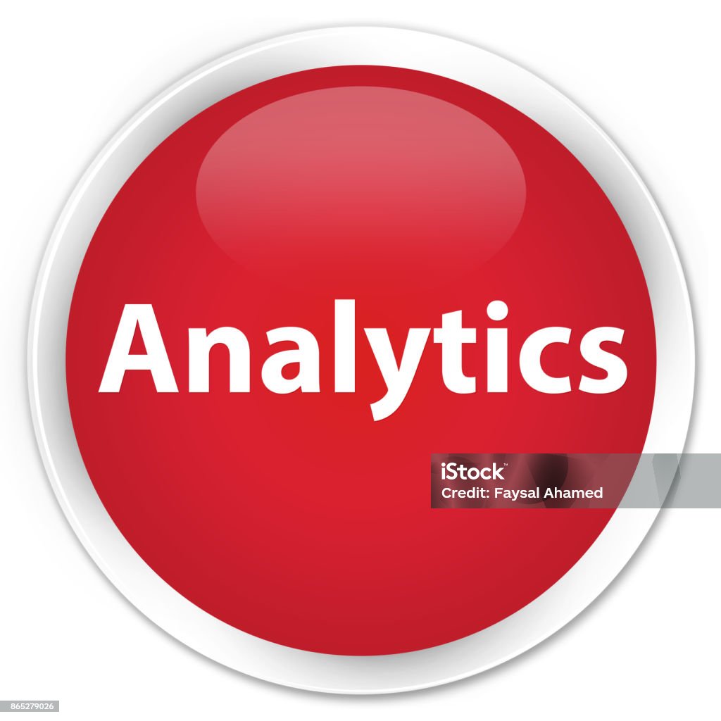 Analytics Button Analytics Premium Red Round Button Stock Illustration - Download Image ...