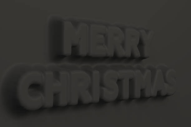 istock Black Merry Christmas words bas-relief 865282768
