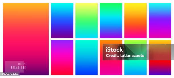 Fond Dégradé Conception Créative De Couleur Douce Pour Application Mobile Vecteurs libres de droits et plus d'images vectorielles de Dégradé de couleur