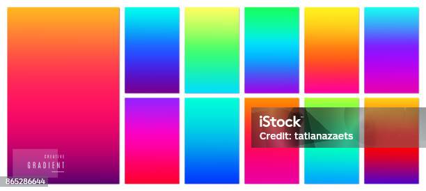 Sfondo Sfumato Design Creativo A Colori Morbidi Per App Mobile - Immagini vettoriali stock e altre immagini di Sfumatura di colore