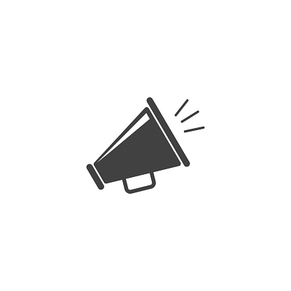 megaphone; vector; icon; speaker; bullhorn; shout; loud; loudspeaker; isolated; illustration; announcement; pictograph; symbol; sign; communication; message; communicate; speech; volume; scream; broadcast; announce; broadcasting; design; concept