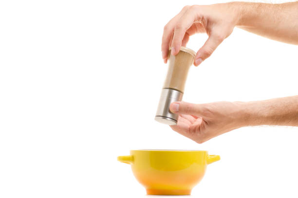 istock Pepper in male hands pepper dish 865288178