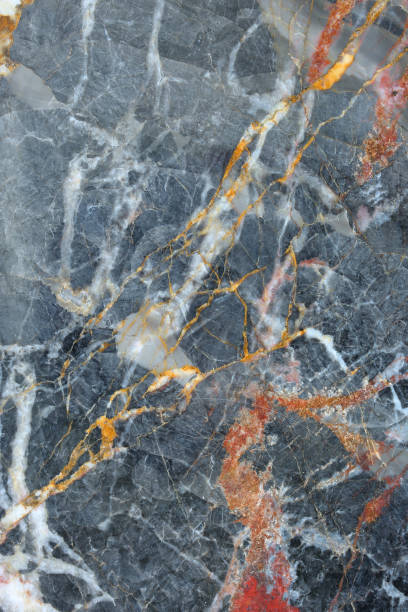 istock Vertical of patterned natural of dark gray marble pattern (Gold Russia) texture for design. 865293338
