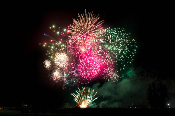 Firework extravaganza Firework display Bonfire stock pictures, royalty-free photos & images