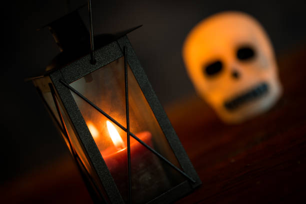 istock Halloween design with pumpkins. golden bokeh 865308974