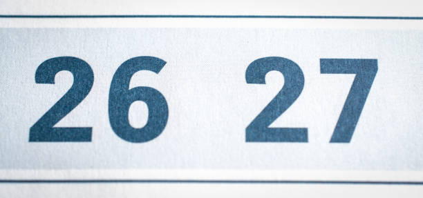 istock twenty-six and twenty-seven calendar dates close 865317074