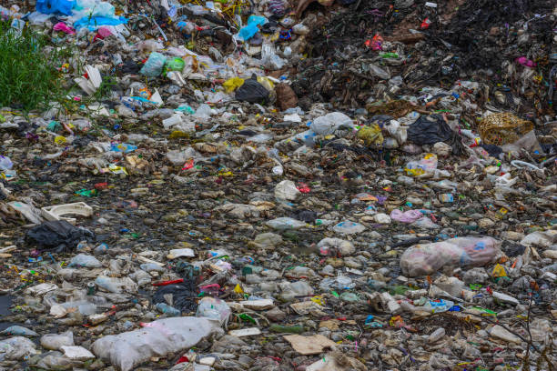 istock Waste water storage pond with flood water. 865317452