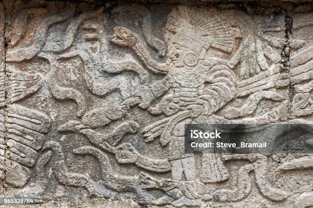 Mayan Stone Carving Of A King Stock Photo - Download Image Now - Indigenous Peoples of the Americas, Mayan, Memorial Plaque