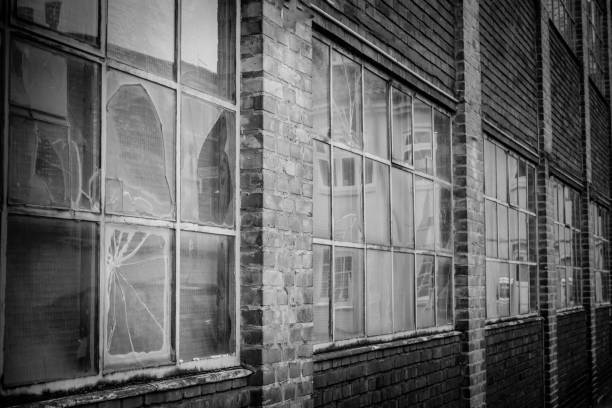 istock The old windows in the factory 865346074