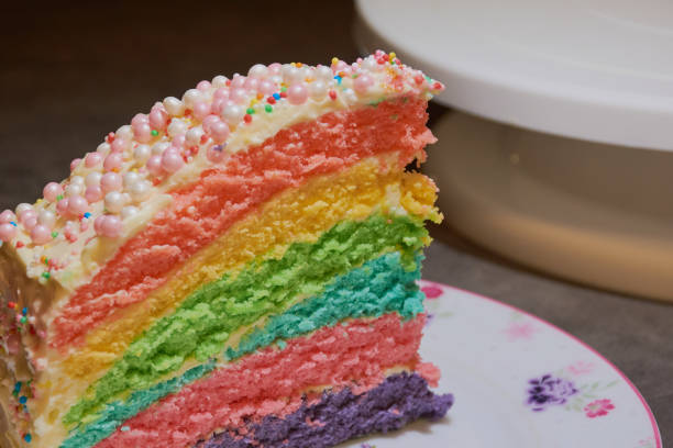 istock A piece of rainbow cake 865349544