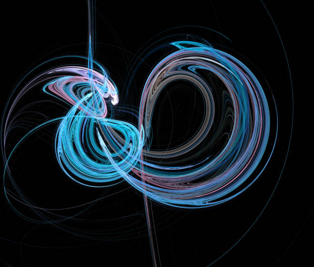 istock Abstract illustration of a fractal pattern on black background 865351790