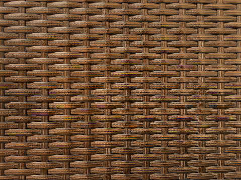 Dark brown synthetic rattan textured