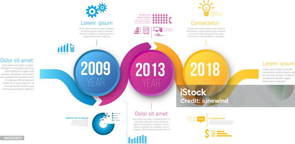 Proecess Graph Process Charts With Steps Infographics Stock Illustration - Download ...