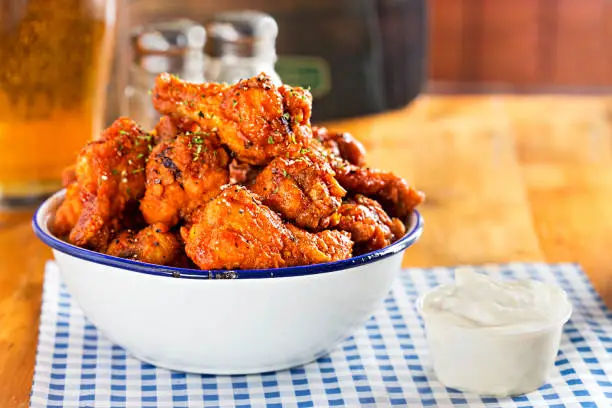 Photo of Chicken wings with blue cheese dip