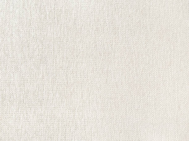 Ivory linen fabric textured stock photo